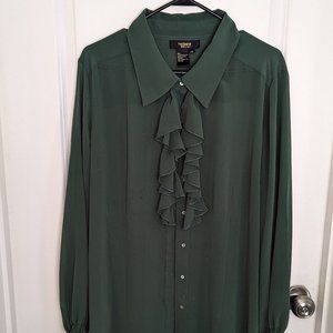 Women's sheer long sleeve blouse